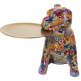 Statua Decorativa Alexandra House Living Multicolore Plastica Cane 21 x 27 x 29 cm Vassoio