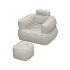 Bestway Sillon Gonfiabile con Reposapiedi Colore Assortito 107x99x80/48x48x36 cm