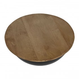 Set di 2 tavoli Home ESPRIT Metallo Legno di mango 60 x 60 x 28 cm