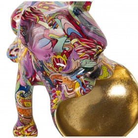 Statua Decorativa Alexandra House Living Multicolore Plastica Cane 19 x 32 x 27 cm Ciotola