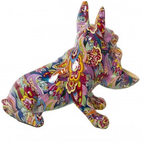 Statua Decorativa Alexandra House Living Multicolore Plastica Cane 19 x 32 x 27 cm Ciotola