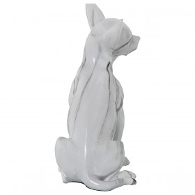 Statua Decorativa Alexandra House Living Plastica Cane 15 x 18 x 27 cm Marmo