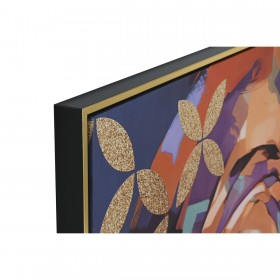 Tela Home ESPRIT Dorato polistirene Tela Coloniale Africana 82 x 3,5 x 122 cm (2 Unità)