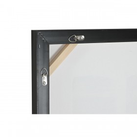 Tela Home ESPRIT Bianco Nero polistirene Tela Astratto Moderno 104 x 4 x 103,5 cm (2 Unità)
