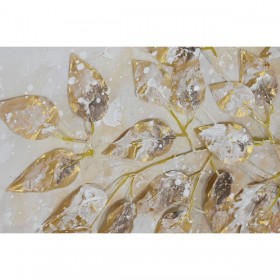 Quadro Home ESPRIT Dorato Tela Legno MDF Albero Tradizionale 120 x 3 x 60 cm (2 Unità)