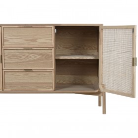 Credenza Home ESPRIT Rattan Abete 136 x 38 x 80 cm