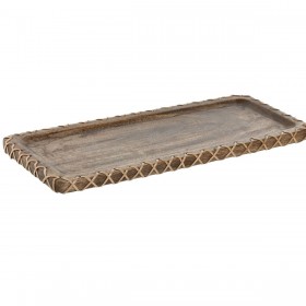 Centrotavola Home ESPRIT Naturale Legno di mango Coloniale 33 x 13 x 1,25 cm