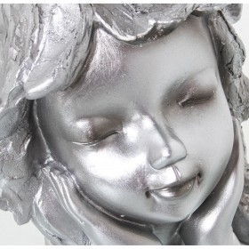 Statua Decorativa Alexandra House Living Argentato Plastica Bambina 18 x 18 x 26 cm