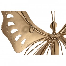 Decorazione da Parete Home ESPRIT Dorato Farfalla 36 x 3 x 26 cm (4 Unità)