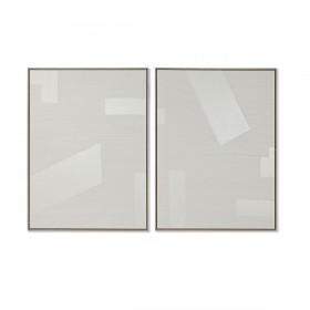 Quadro Home ESPRIT Bianco Moderno 75 x 4 x 100 cm (2 Unità)