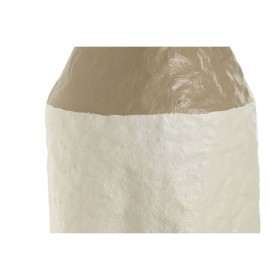 Set di 3 Vasi Home ESPRIT Bianco Dorato Metallo 14 x 14 x 67 cm (3 Pezzi)