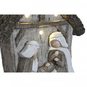 Presepe di Natale Home ESPRIT Verde Grigio Magnesio 27,5 x 10,5 x 34,5 cm (2 Unità)