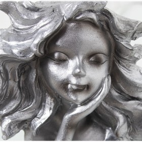 Statua Decorativa Alexandra House Living Argentato Plastica Bambina 13 x 15 x 37 cm