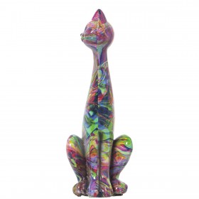 Statua Decorativa Alexandra House Living Acrilico Plastica Melammina Gatto