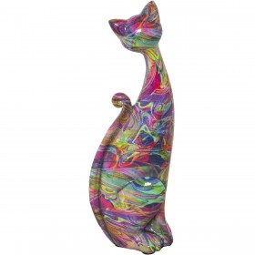 Statua Decorativa Alexandra House Living Acrilico Plastica Melammina Gatto 10 x 10 x 30 cm