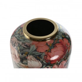 Vaso Home ESPRIT Multicolore Rosa Metallo 25 x 25 x 69,3 cm