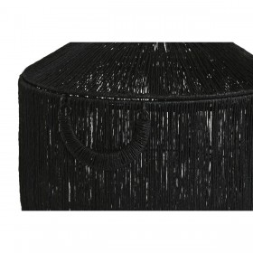 Set di Cestini Home ESPRIT Nero Juta Metallo (2 Pezzi)