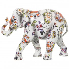 Statua Decorativa Alexandra House Living Multicolore Plastica Elefante 11 x 18 x 24 cm