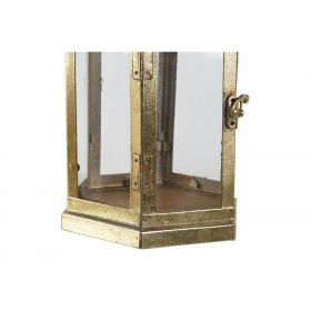 Portacandele Home ESPRIT Dorato Metallo Cristallo 18 x 18 x 35,5 cm