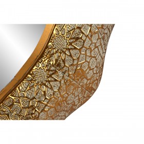 Specchio da parete Home ESPRIT Dorato Arabo 81 x 3,5 x 81 cm