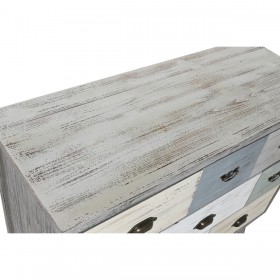 Cassettiera Home ESPRIT Grigio Multicolore Cottage 100 x 40 x 80 cm