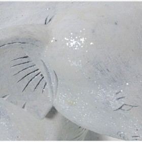 Statua Decorativa Alexandra House Living Bianco Plastica Elefante 14 x 21 x 29 cm