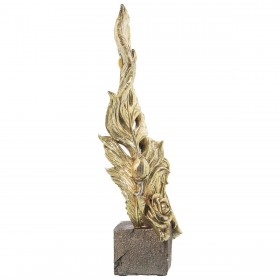 Statua Decorativa Alexandra House Living Dorato Plastica Fogli 15 x 18 x 42 cm