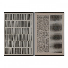 Quadro Home ESPRIT Marrone Nero Moderno Città 83 x 4 x 123 cm (2 Unità)