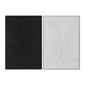 Quadro Home ESPRIT Nero Beige Moderno (2 Unità)