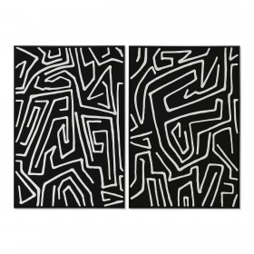 Quadro Home ESPRIT Bianco Nero Moderno 83 x 4 x 123 cm (2 Unità)