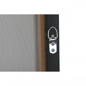 Quadro Home ESPRIT Nero Beige Dorato Velluto Cappello Moderno (2 Unità)