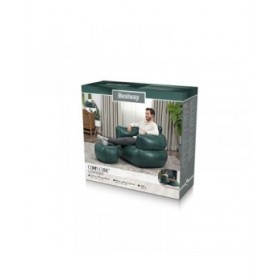 Bestway Sillon Gonfiabile con Reposapiedi Colore Assortito 107x99x80/48x48x36 cm