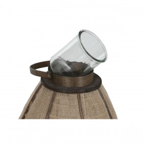 Portacandele Home ESPRIT Naturale Juta Bambù 34 x 34 x 60 cm