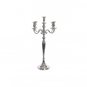 Candelabro Home ESPRIT Argentato Alluminio Cromato 42 x 42 x 70 cm