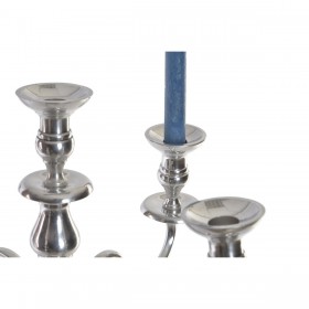 Candelabro Home ESPRIT Argentato Alluminio Cromato 42 x 42 x 70 cm