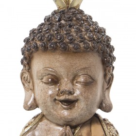 Statua Decorativa Alexandra House Living Acrilico Plastica Melammina Buddha 13 x 10 x 23 cm