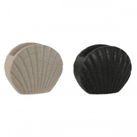 Bicchiere Home ESPRIT Grigio Crema Resina 12 X 6 X 10,5 cm (2 Unità)