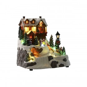Decorazione Natalizia Home ESPRIT Multicolore Musicale 24 X 23,5 X 25 cm