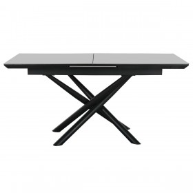 Tavolo da Pranzo Home ESPRIT Nero Grigio Metallo Ceramica 160 x 90 x 76 cm