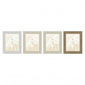 Cornice Portafoto Home ESPRIT Bianco Beige Cristallo polistirene Marmo Scandinavo 26 x 2 x 31 cm (4 Unità)
