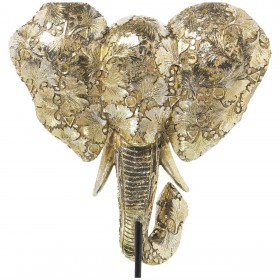 Busto Alexandra House Living Dorato Plastica Elefante 16 x 31 x 39 cm