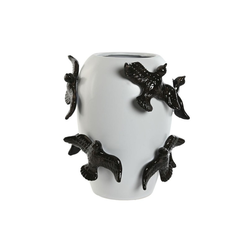 Vaso Home ESPRIT Bianco Nero Gres Moderno 27 X 27 X 29,5 cm