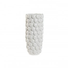 Vaso Home ESPRIT Bianco Gres Mediterraneo 15,5 X 15,5 X 33,5 cm