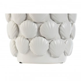 Vaso Home ESPRIT Bianco Gres Mediterraneo 15,5 X 15,5 X 33,5 cm