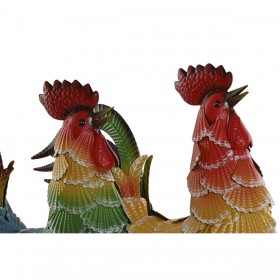 Statua Decorativa Home ESPRIT Multicolore Gallo 39,5 X 15 X 42 cm (2 Unità)