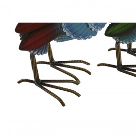 Statua Decorativa Home ESPRIT Multicolore Gallo 39,5 X 15 X 42 cm (2 Unità)