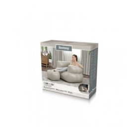 Bestway Sillon Gonfiabile con Reposapiedi Colore Assortito 107x99x80/48x48x36 cm