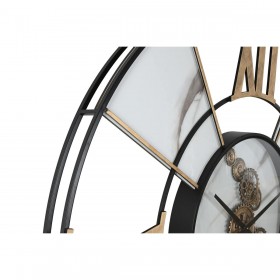 Orologio da Parete Home ESPRIT Bianco Nero Dorato Metallo 142 X 9 X 142 cm