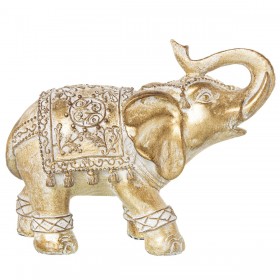 Statua Decorativa Alexandra House Living Dorato Acrilico Plastica Melammina Elefante 23 x 10 x 18 cm