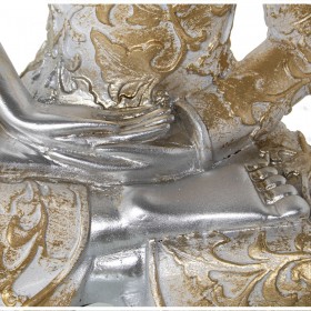 Statua Decorativa Alexandra House Living Dorato Argentato Acrilico Plastica Melammina Buddha